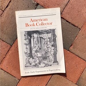 1980 American Book Collector Rare Book Seller Papermaking Journal Literary